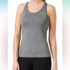 Grey under armor heat gear athletic tank top size large